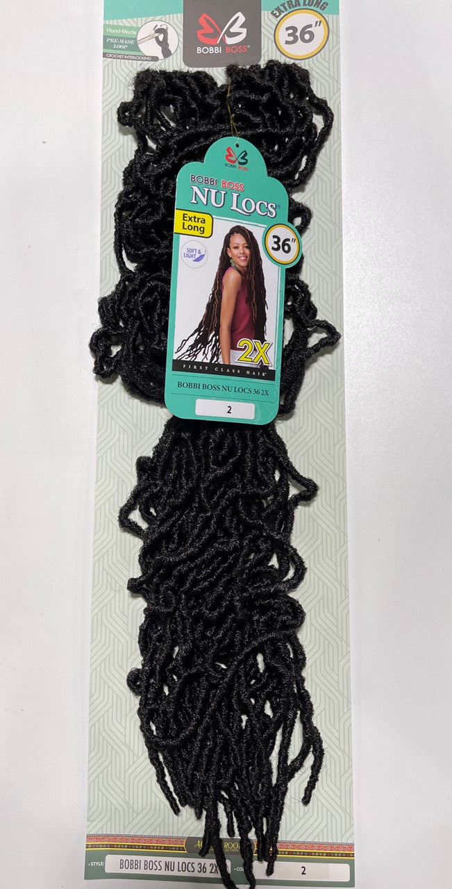 Bobbi Boss Nu Locs 36" Lot 2 Packs Extra Long Color 2 Crochet Hair Extentions