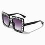 Rhinestone Studded Square Sunglasses