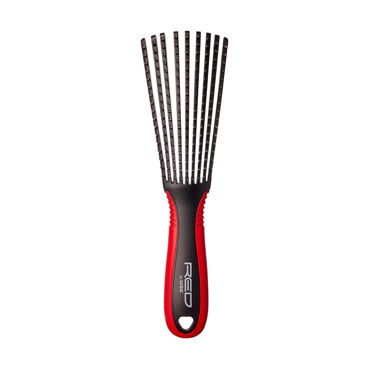 Kiss Glide & Define Detangle Brush (HH62-EZ Glide Detangling Brush 9 rows, Black)