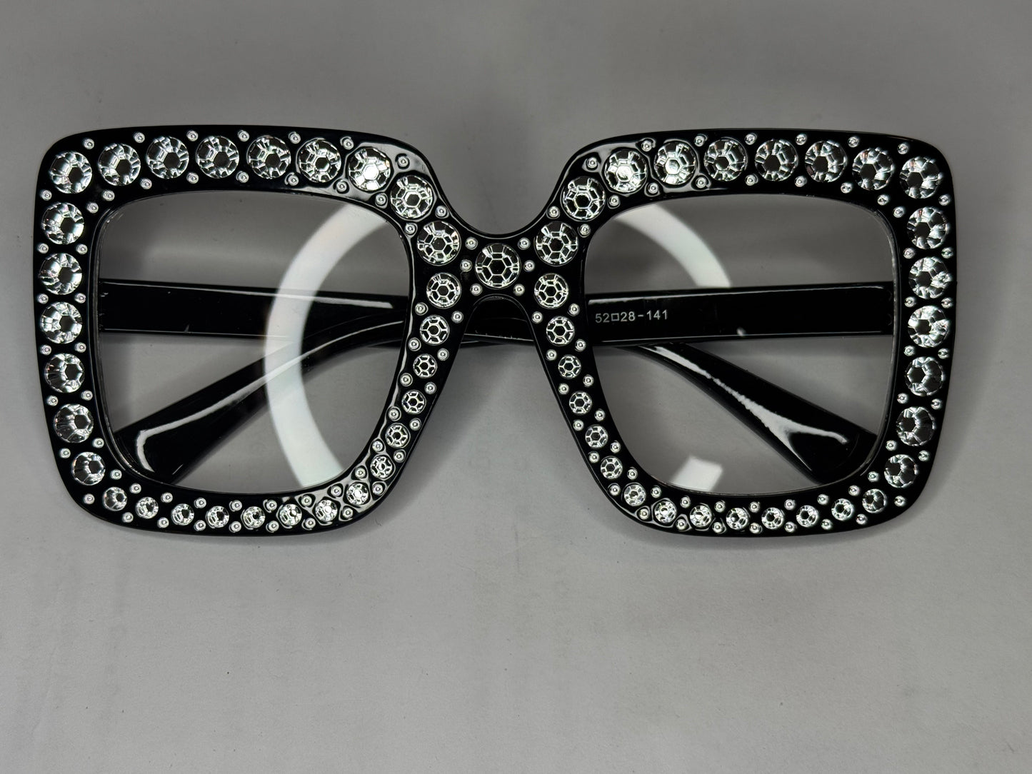 Rhinestone Studded Square Sunglasses